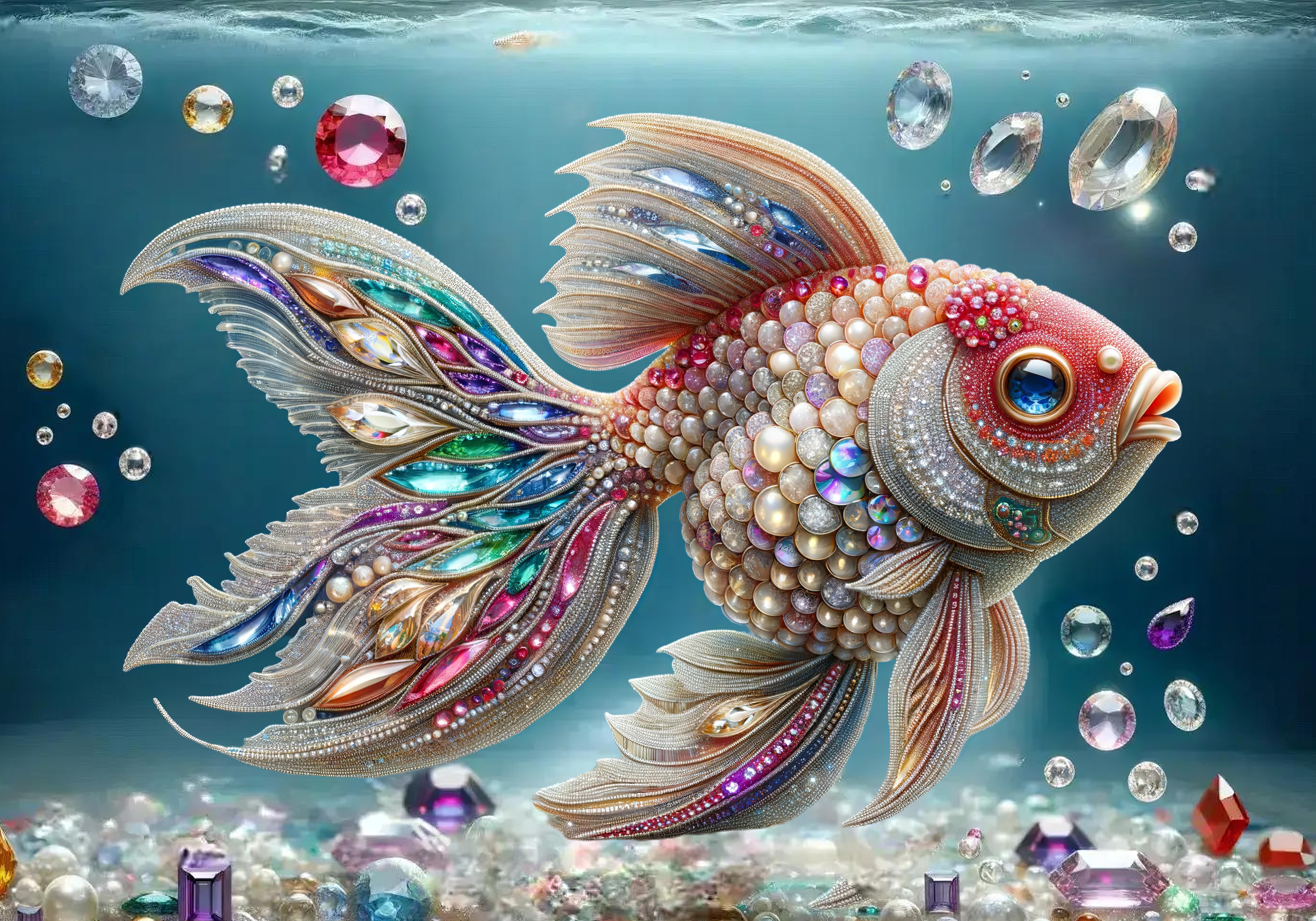 Goldfish 1 wrapped Canvas_161047